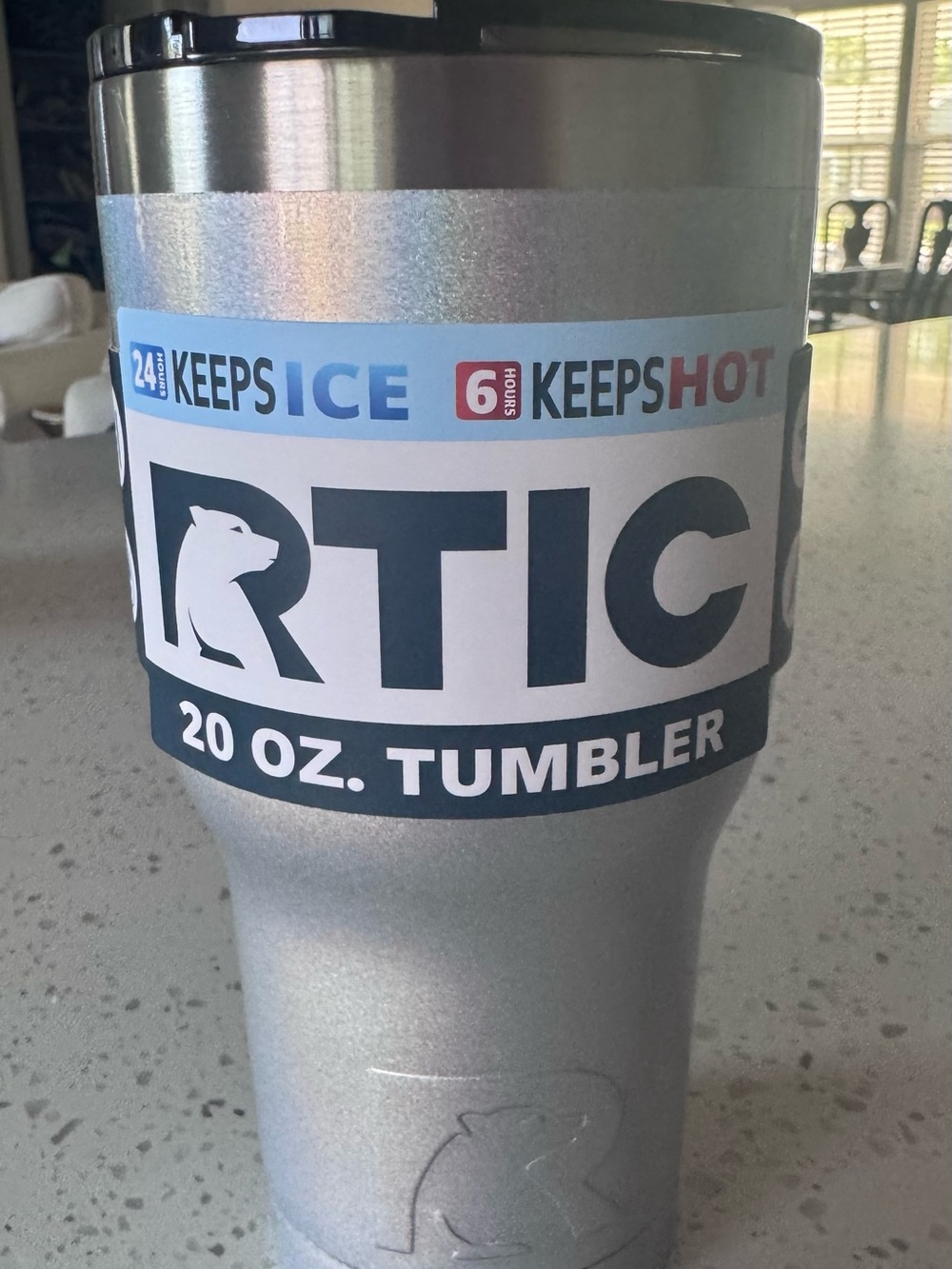 RTIC 20 oz. Silver Tumbler - Twilight- Insulated Travel Cup